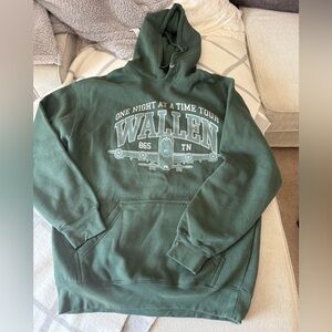 Morgan Wallen official merchandise Green Hoodie